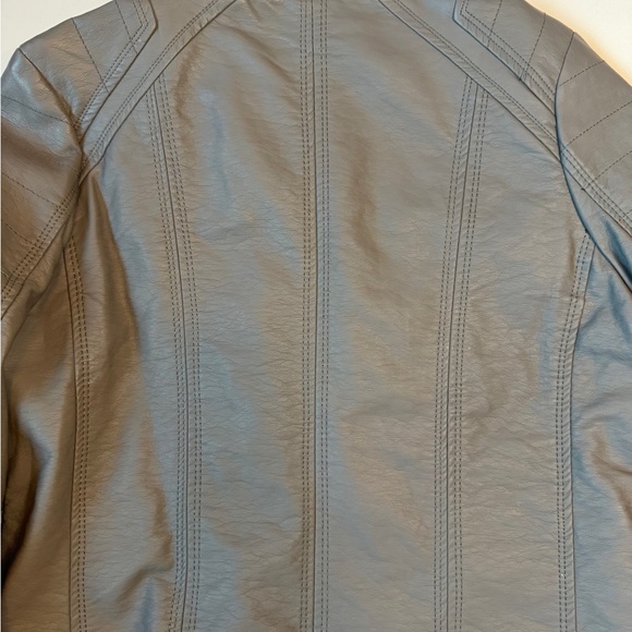Apt 9 grey pleather jacket. - Picture 6 of 9
